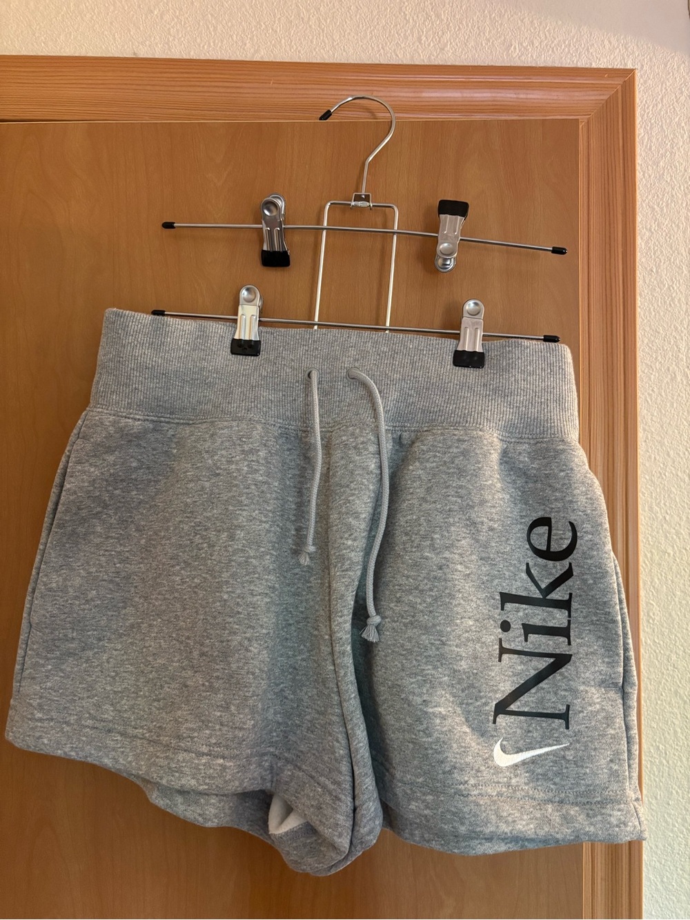 Nike Light Gray Fleece Hoodie with White Interior